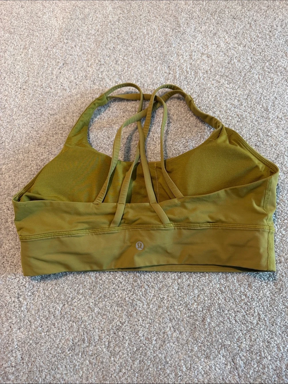 lululemon athletica Olive Green Strappy Sports Bra